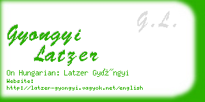 gyongyi latzer business card